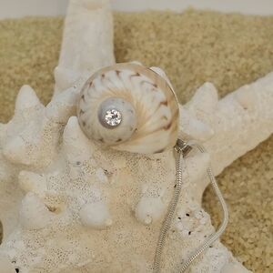 Shell Womens Necklace 925 Sterling Silver Chain  Beachy Jewelry 2 Styles